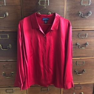 Charter Club red silk blouse
